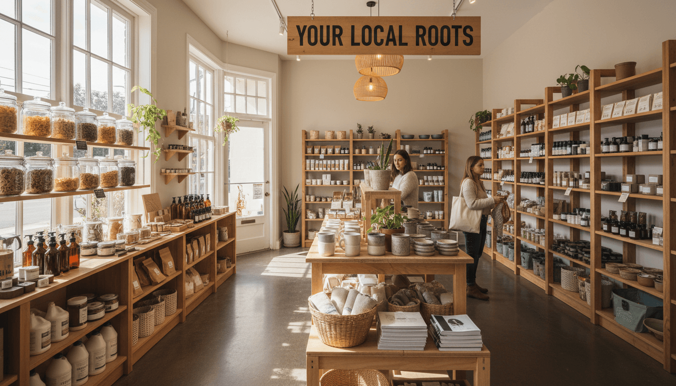 Warm, welcoming interior of Janet Shops retail store in Spanish Fork with organized product displays and natural lighting