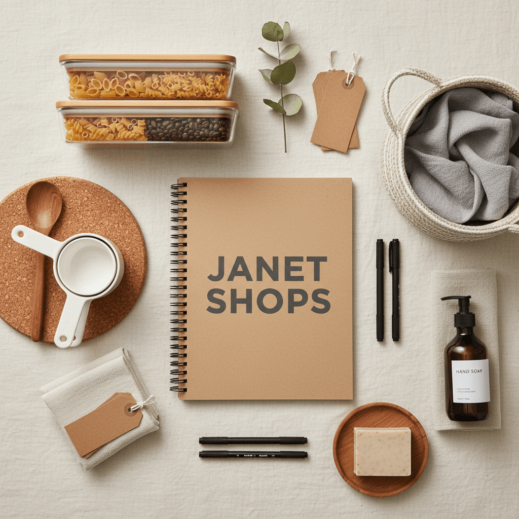 Curated product selection flatlay